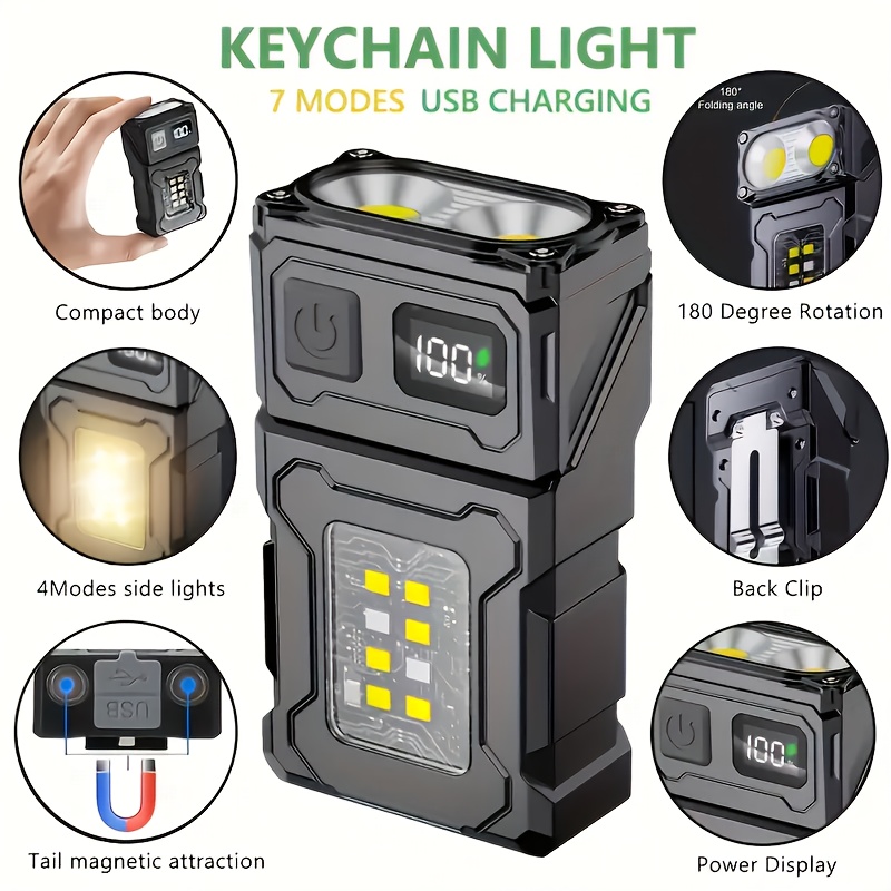 Outdoor Lighting Junction Box - Mini Rechargeable LED Pocket Flashlight Portable