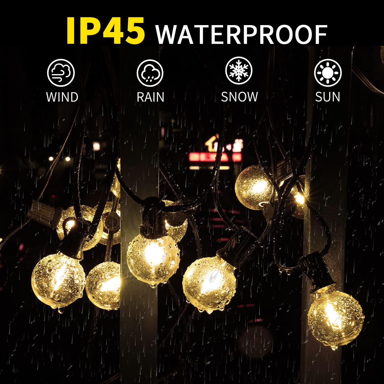 Outdoor Lighting Socket - 30m 15m 7.6m USB LED Lights
