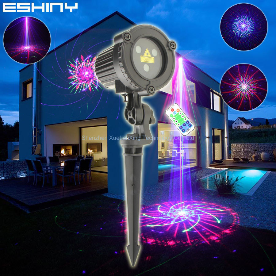 Outdoor Lighting Linear - ESHINY RGB Laser Landscape Light Moving