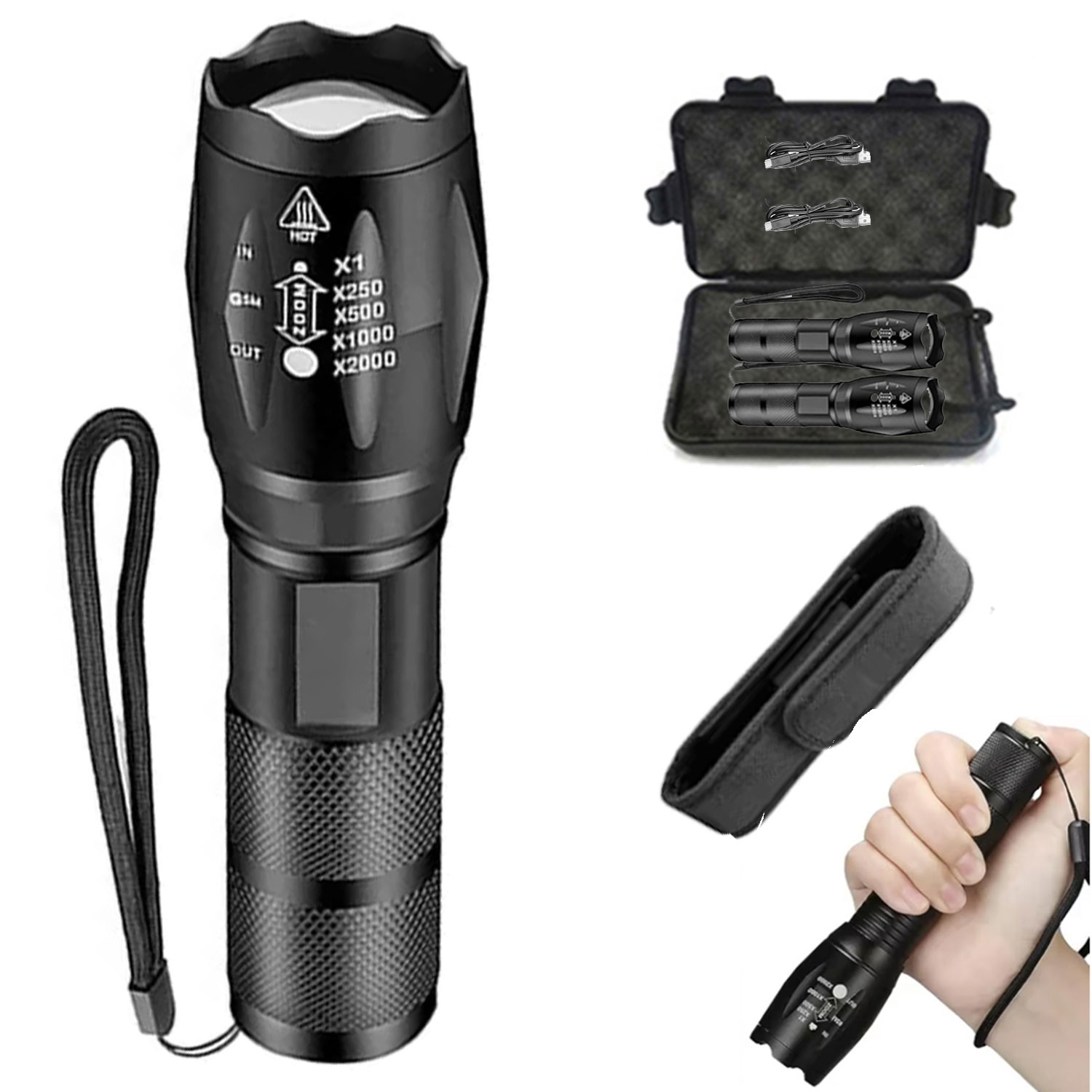 Outdoor Lighting Not Working - Powerful LED Torch Outdoor handheld Flashlight