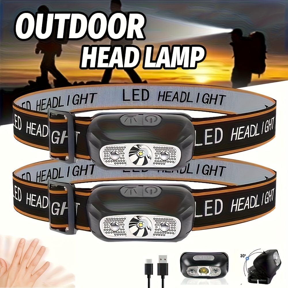 Outdoor Lighting Kits - Strong Light Headlamp Portable LED Sensor