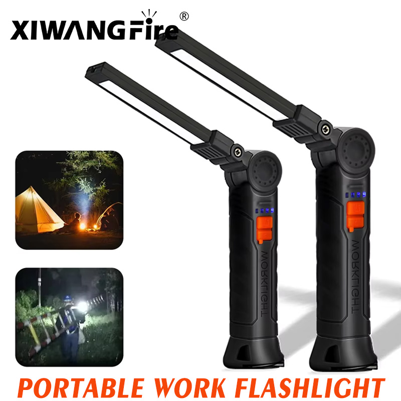 Outdoor Lighting Jobs - Rechargeable LED Flashlight Work Light Magnet&Hook,