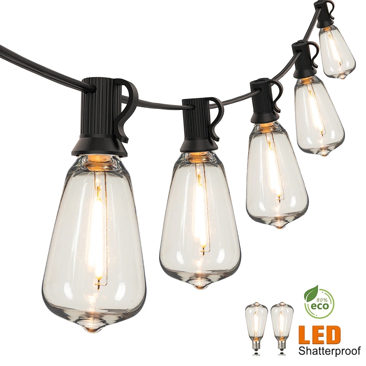 Outdoor Lighting Socket - 110V US Plug ST38 String Lights