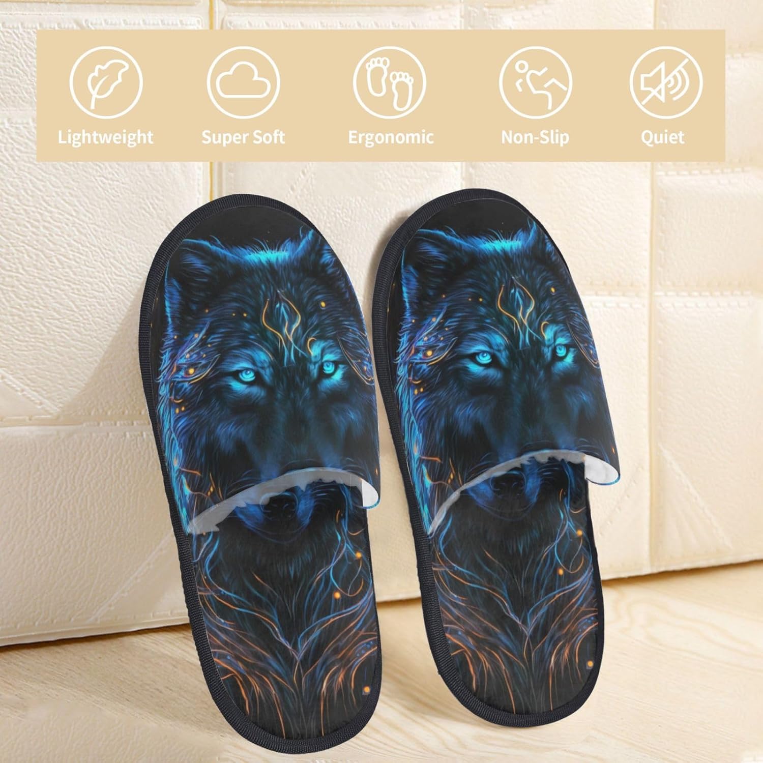 Cool Blue Light Wolf Print Wom - Outdoor Lighting On House review and price