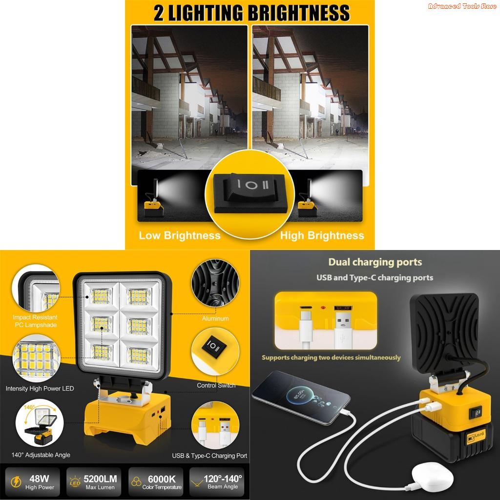 2Pcs Cordless LED Work Light F - Outdoor Lighting Jobs review and price