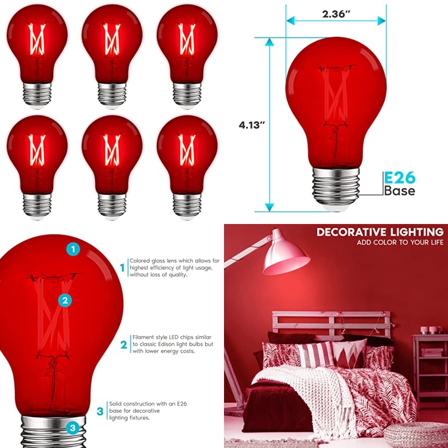 A19 Edison LED Light Bulbs, 4. - Outdoor Lighting Decoration review and price