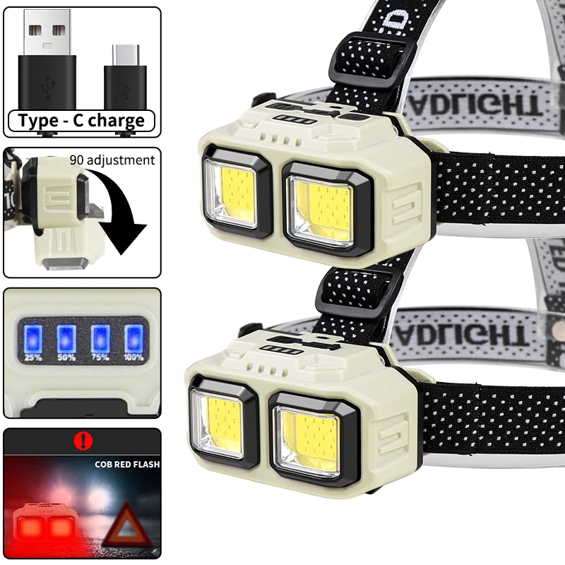 COB LED Headlamp Rechargeable  - Outdoor Lighting Jobs review and price