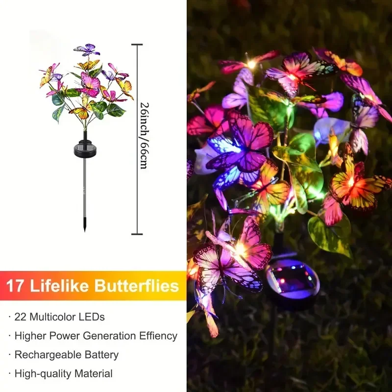 Solar LED Butterfly Garden Lig - Outdoor Lighting Traditional review and price