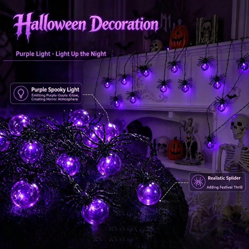 Battery Powered Spider LED Str - Outdoor Lighting Decoration review and price