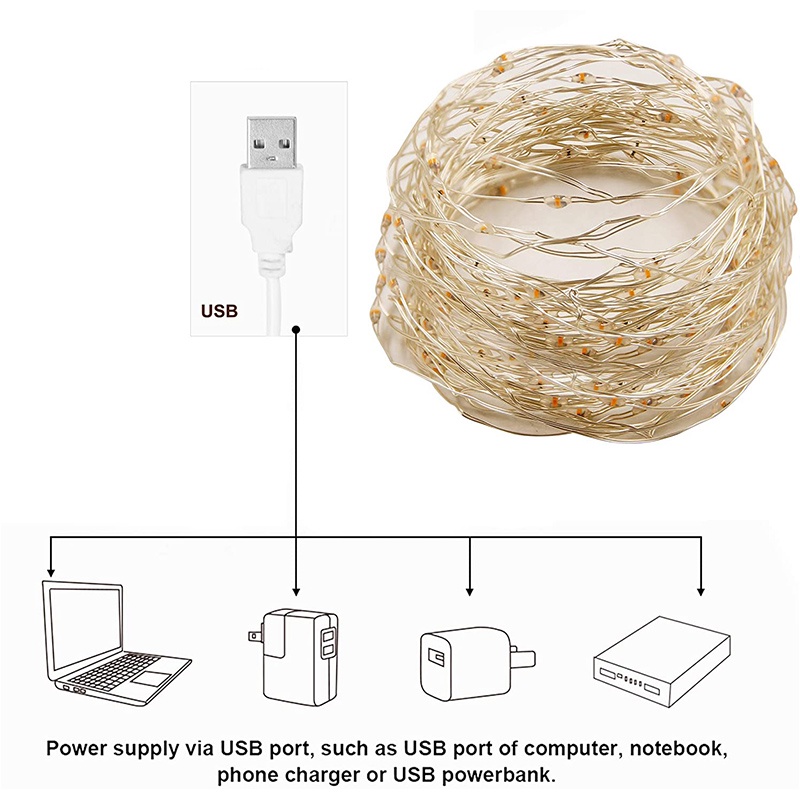 Led Fairy Lights Copper Wire S - Outdoor Lighting No Wiring review and price