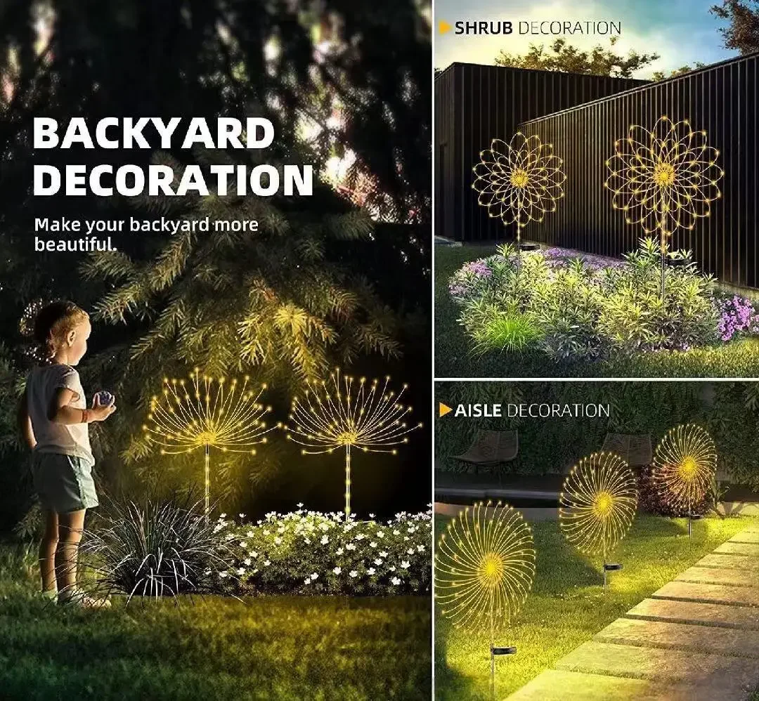 200LED Solar Firework Lamp Out - Outdoor Lighting No Wiring review and price