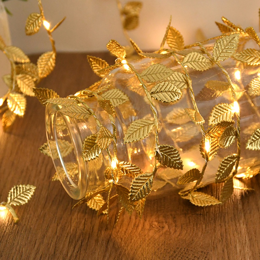 Golden Leaf Rattan Copper Wire - Lighting Wedding Outdoor review and price