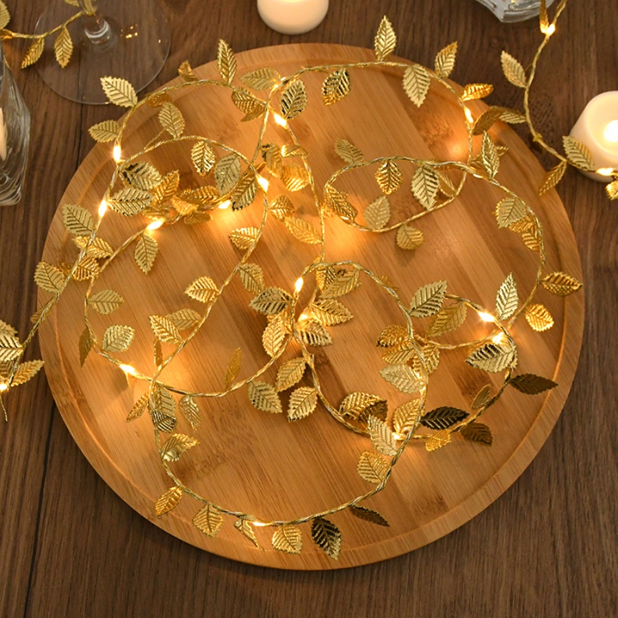 Golden Leaf Rattan Copper Wire - Lighting Wedding Outdoor review and price