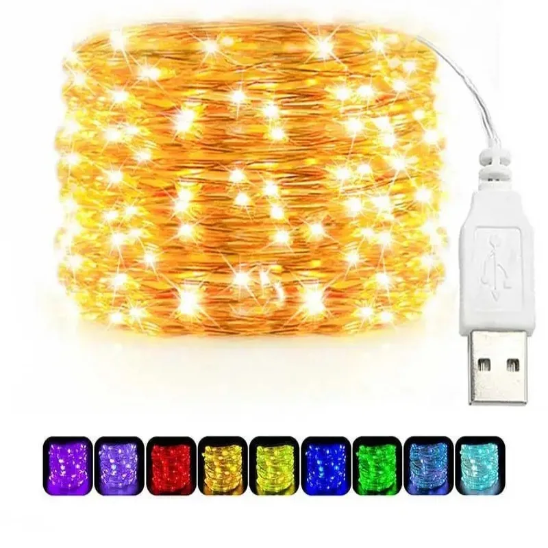 USB LED String Lights Copper S - Outdoor Lighting No Wiring review and price