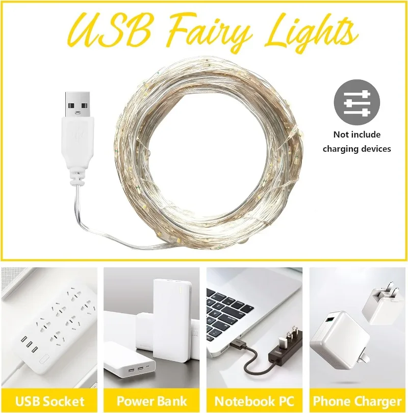 USB LED String Lights Copper S - Outdoor Lighting No Wiring review and price