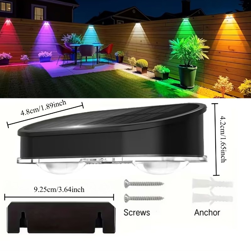 RGB Solar Fence Light IP44, 8  - Outdoor Lighting Linear review and price