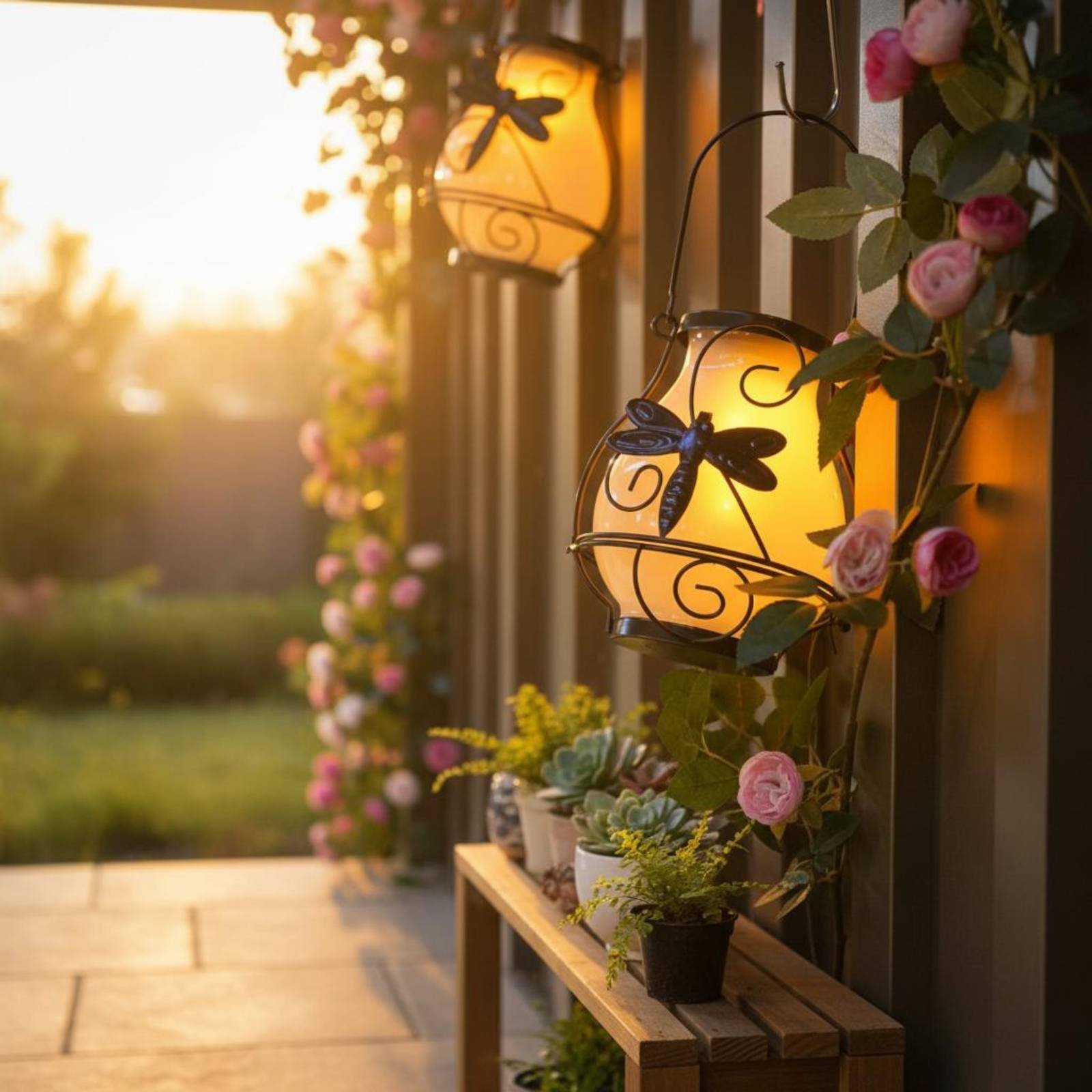 Solar Butterfly Lantern Waterp - Outdoor Lighting Decoration review and price