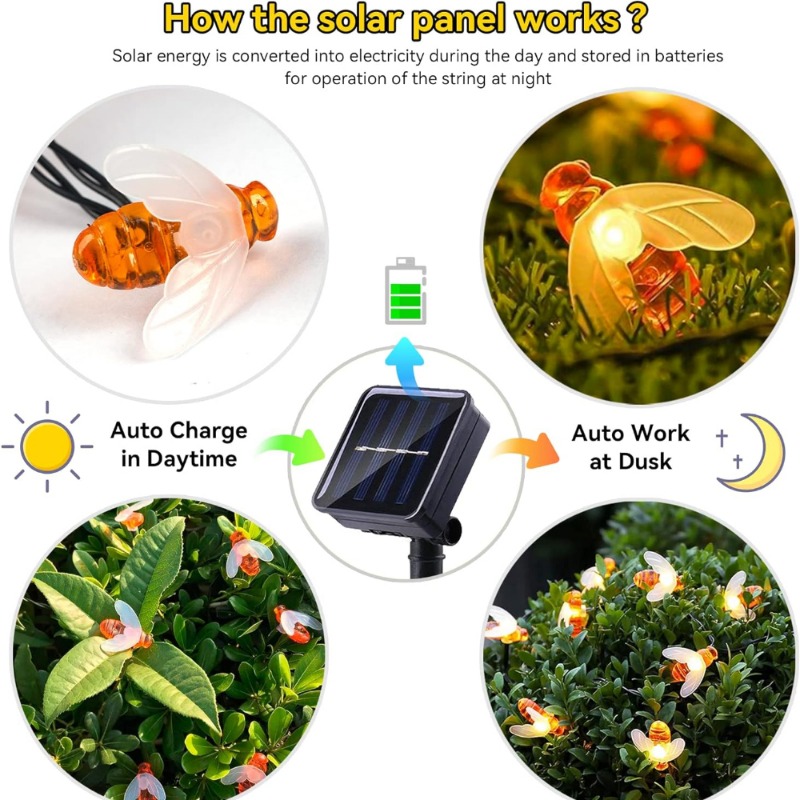 Solar Bee String Light 7m 50 L - Lighting Wedding Outdoor review and price
