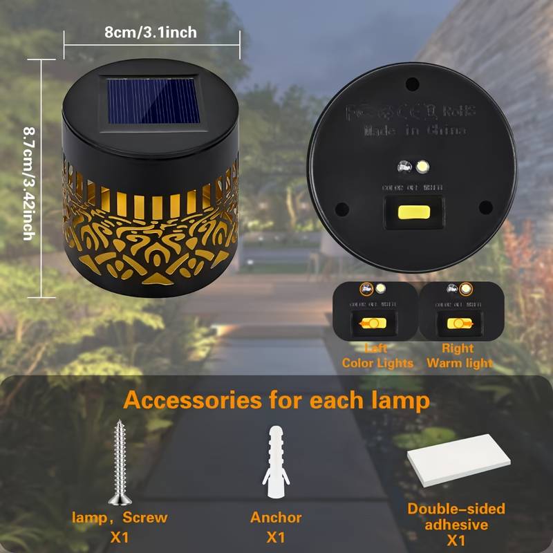 2-Pack Solar Garden Lights IP6 - Outdoor Lighting Yellow review and price