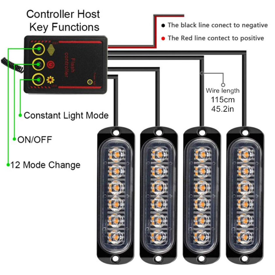 Car Front Grille Lighting 12V  - Outdoor Lighting Yellow review and price