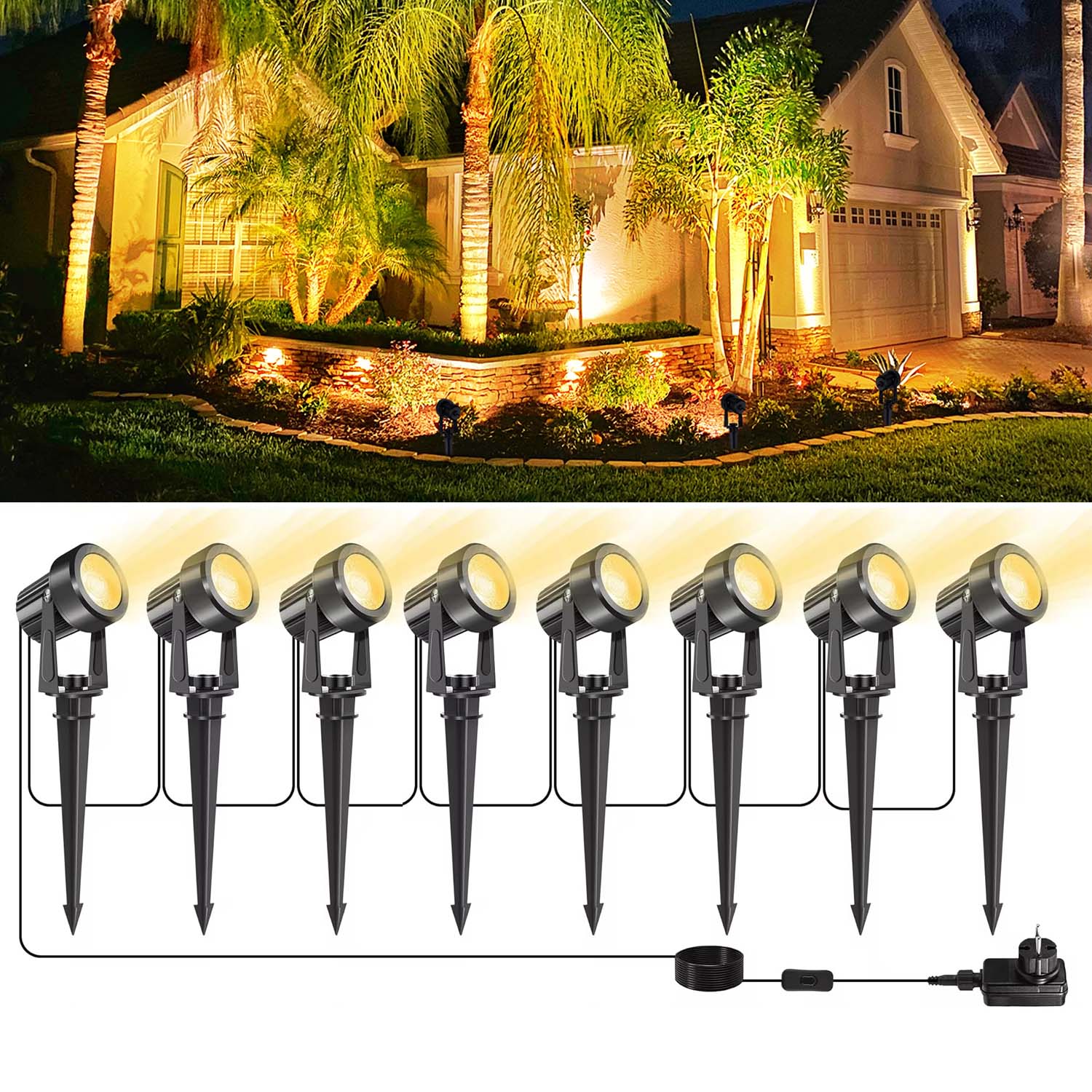4/6/8LEDS 3000K Outdoor Spotli - Outdoor Lighting Low Voltage review and price