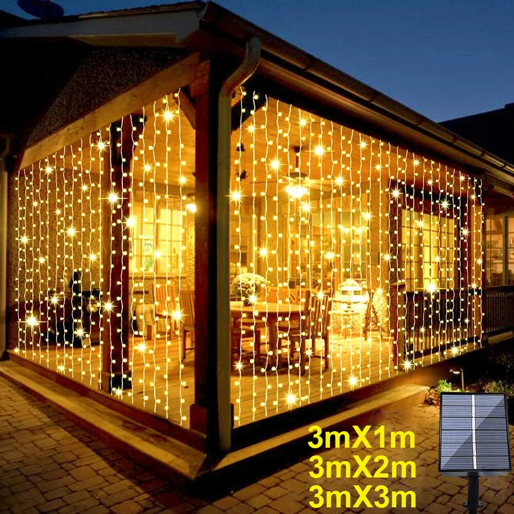 Solar LED Curtain Light Outdoo - Outdoor Lighting No Wiring review and price