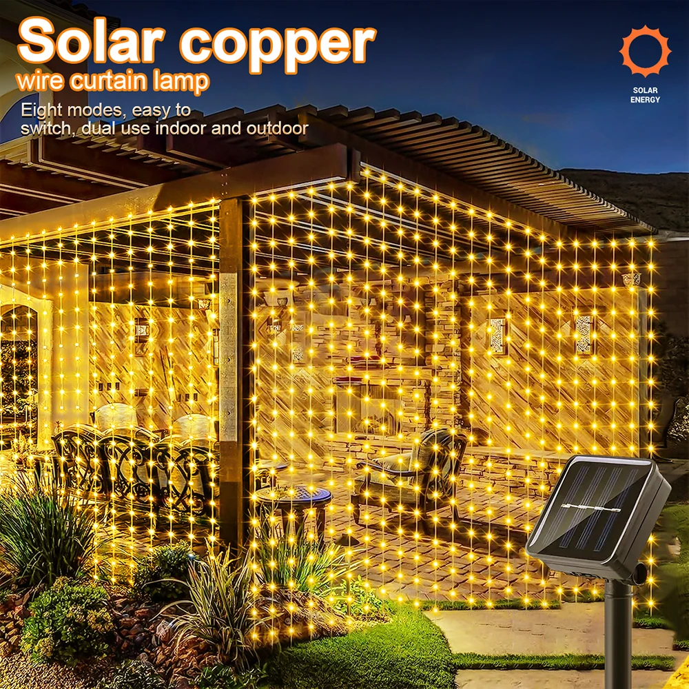 Solar LED Curtain Light Outdoo - Outdoor Lighting No Wiring review and price