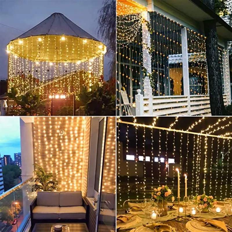 Solar LED Curtain Light Outdoo - Outdoor Lighting No Wiring review and price