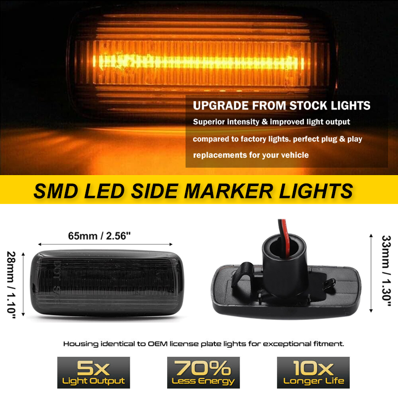 2xDynamic LED Side Marker Ligh - Outdoor Lighting Yellow review and price