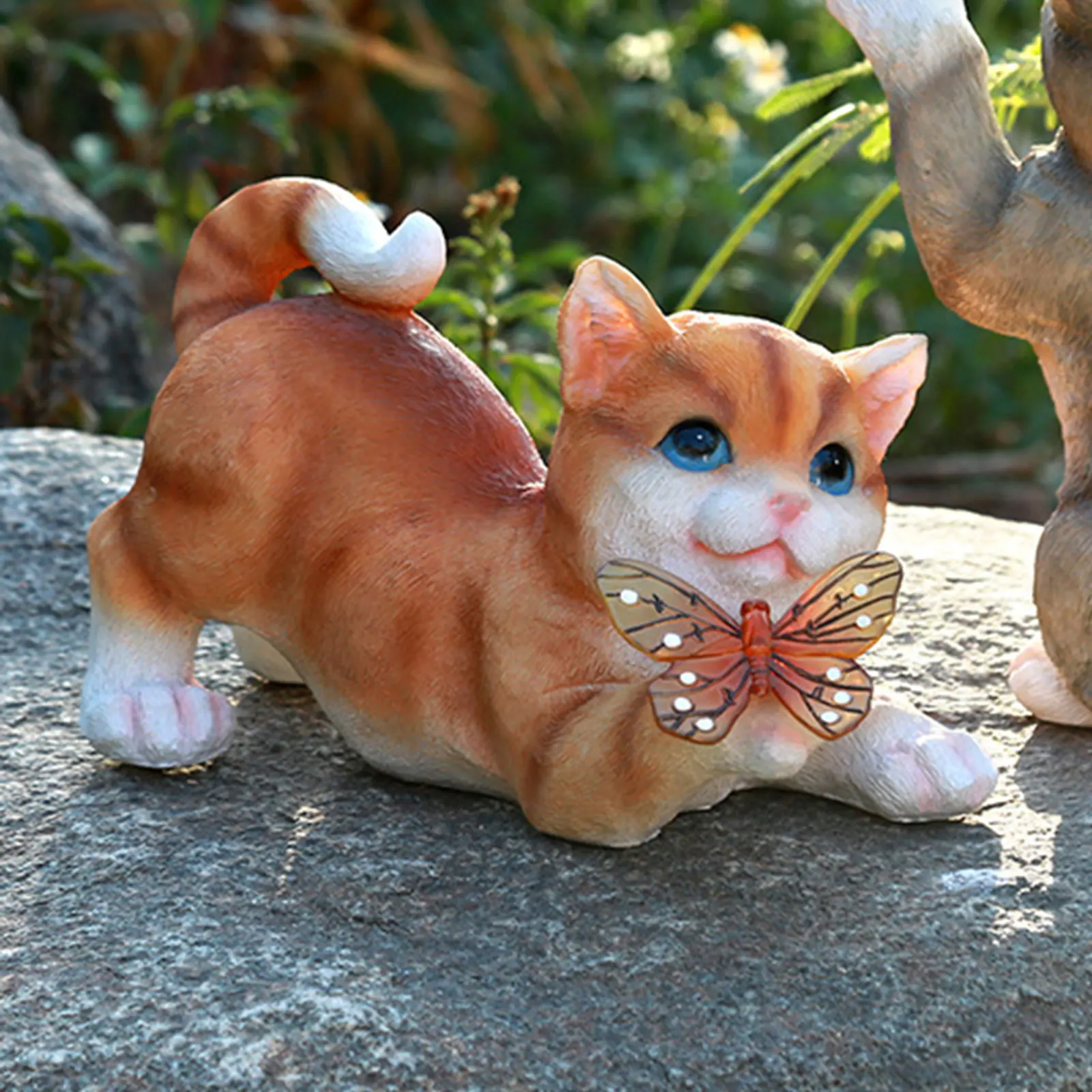 Outdoor Cat Sculpture Figurine - Outdoor Lighting Traditional review and price