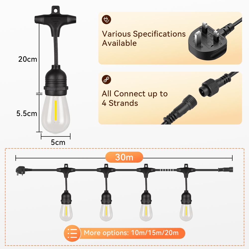 E27 Outdoor String Lights LED  - Outdoor Lighting Socket review and price