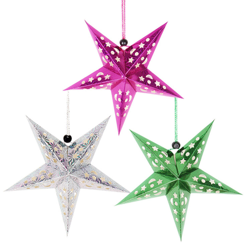 5Pcs 45Cm Shiny Paper Star Lam - Lighting Wedding Outdoor review and price