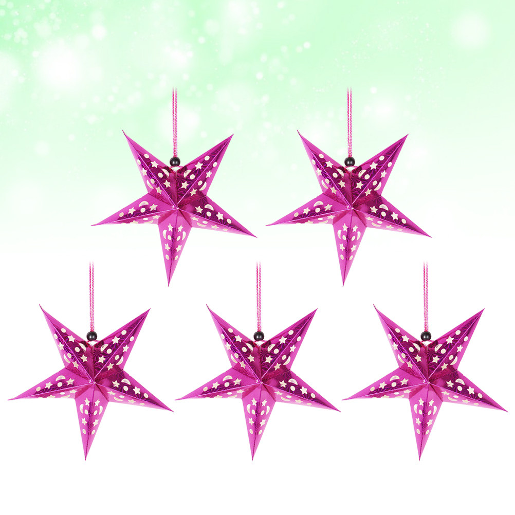 5Pcs 45Cm Shiny Paper Star Lam - Lighting Wedding Outdoor review and price