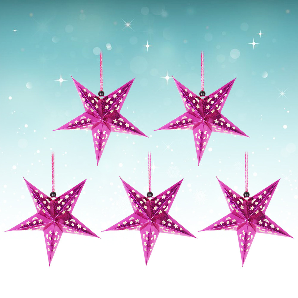 5Pcs 45Cm Shiny Paper Star Lam - Lighting Wedding Outdoor review and price